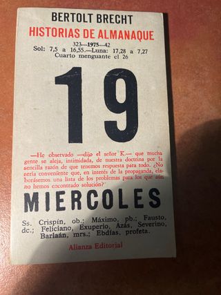 Brecht - Historias de Almanaque