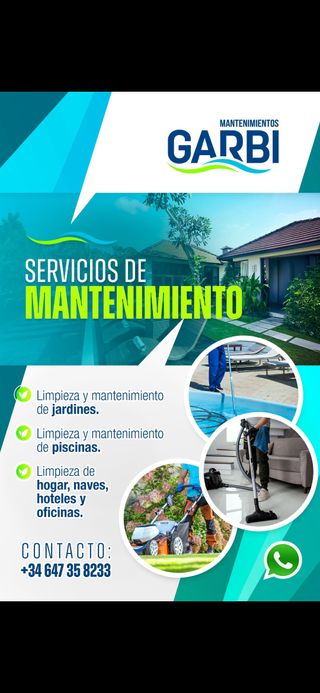 Limpieza y mantenimiento de Césped, piscinas, etc