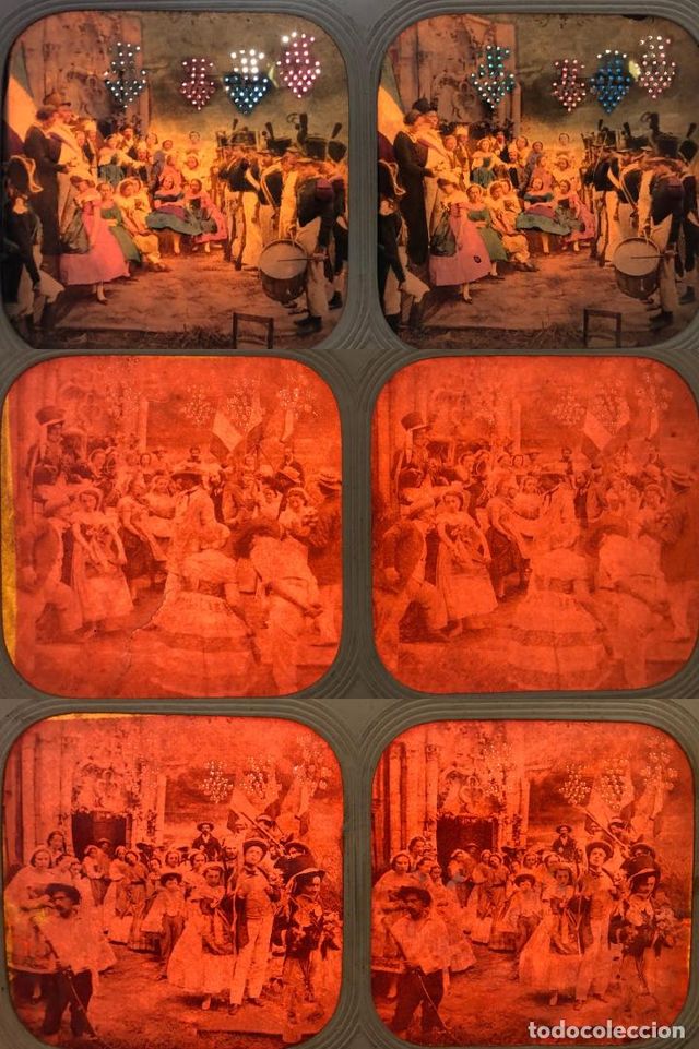 Colección de 3 vistas estereoscópicas de tissue.