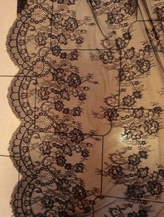 Tovaglia pizzo nero 300x150cm