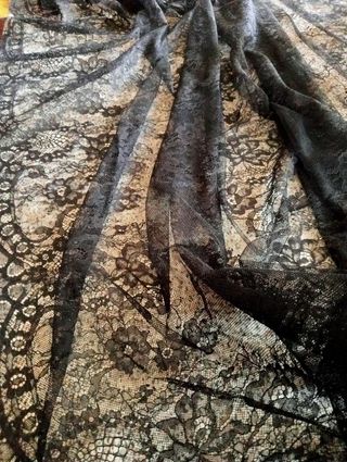 Tovaglia pizzo nero 300x150cm