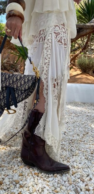 Falda midi patchwork Kate Moss by zara