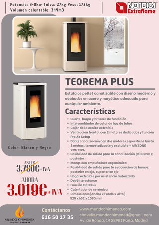 Estufas de Pellet - Marca NORDICA Extraflame