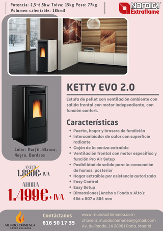Estufas de Pellet - Marca NORDICA Extraflame