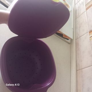 Set Tupperware viola 3 pezzi