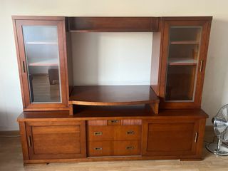 Mueble TV salón madera cerezo