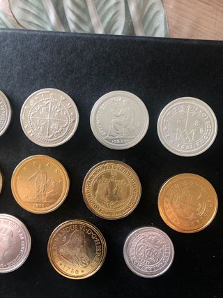 13 Monedas FNMT 2002, con baño plata pura