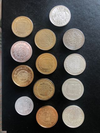 13 Monedas FNMT 2002, con baño plata pura