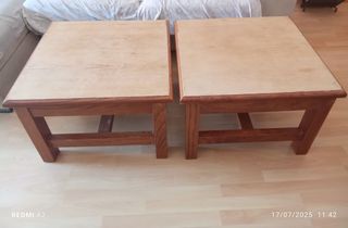 Mesas madera - 2 uds.