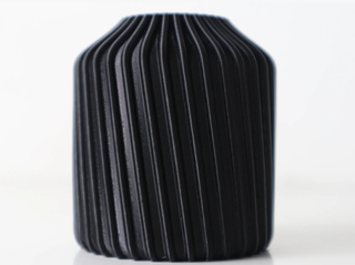 Vaso in PLA Bianco – Design Elegante a Pieghe