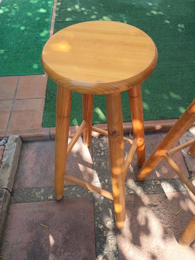 2 Taburetes Madera
