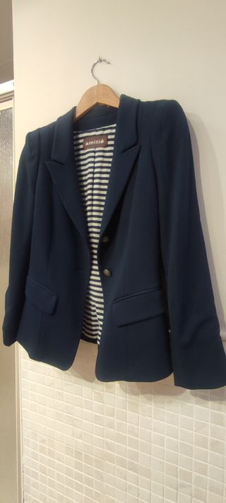Traje mujer chaqueta y vestido azul marino 38