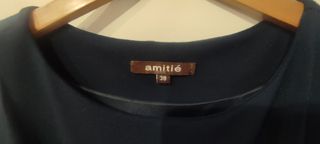 Traje mujer chaqueta y vestido azul marino 38