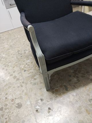Butaca vintage negra y gris