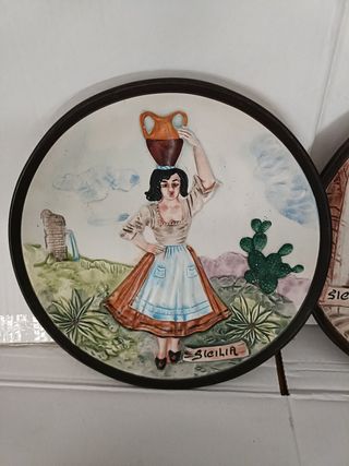 3 Piatti Sicilia Dipinti a Mano