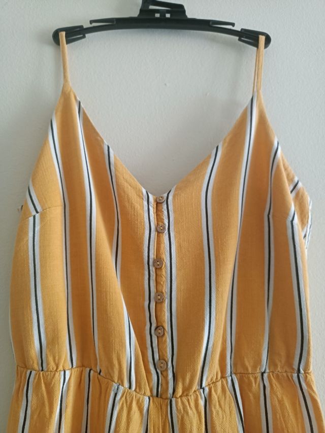 Mono rayas amarillo-blanco