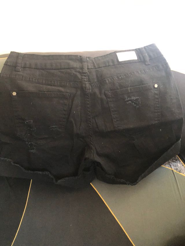 Shorts rotos negros y azules - L/XL