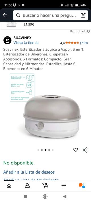 Esterilizador Suavinex 3 en 1