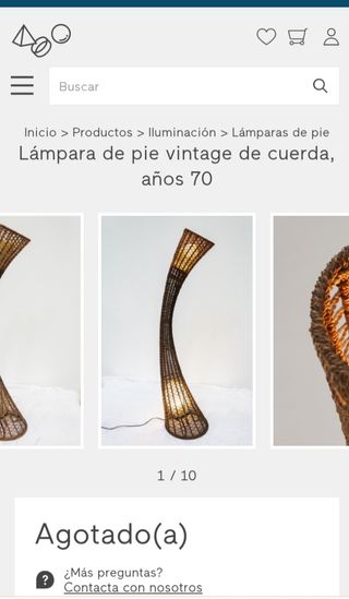 Lámpara pie vintage años 70