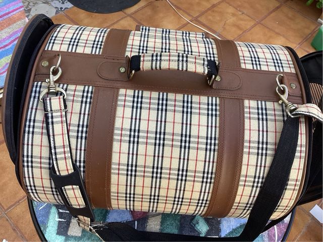 Bolsa transporte mascotas beige 46x35 cm seminuevo