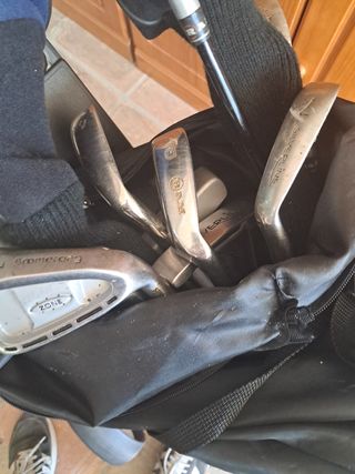 Carrito golf Silverline + palos