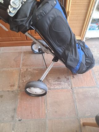 Carrito golf Silverline + palos