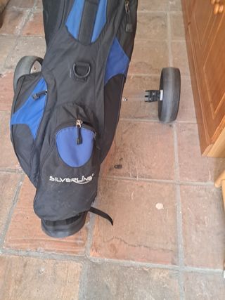 Carrito golf Silverline + palos