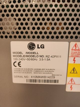 TV LG 42" Plasma - Funciona