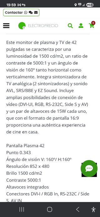 TV LG 42" Plasma - Funciona