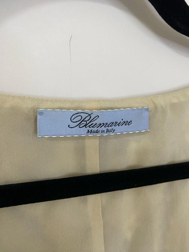 Blumarine top stampa serpente seta