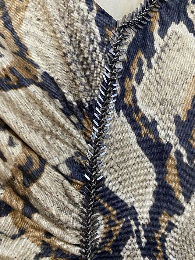 Blumarine top stampa serpente seta