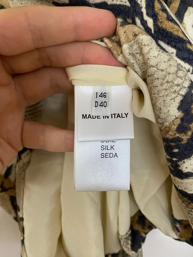 Blumarine top stampa serpente seta