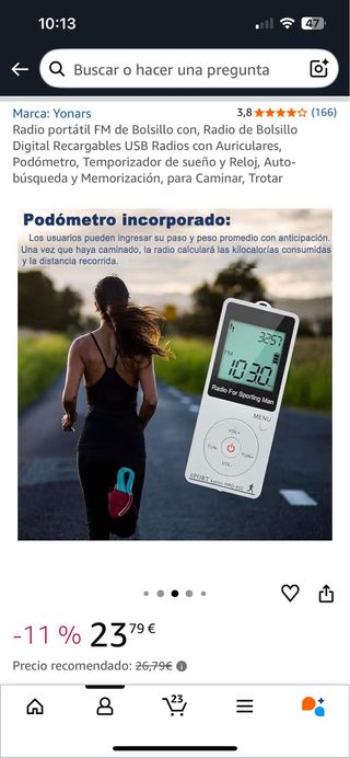 Radio portátil FM de bolsillo