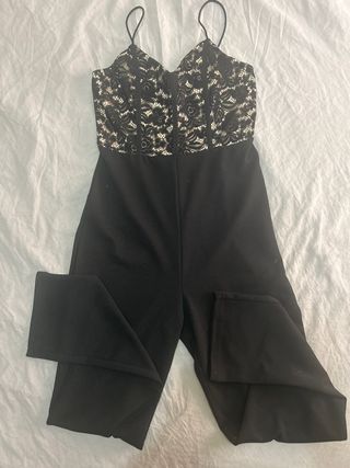 Mono negro encaje beige