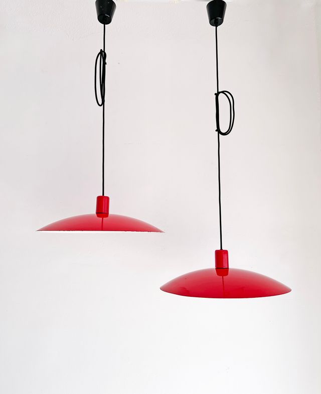 Lamparas rojas vintage años 70