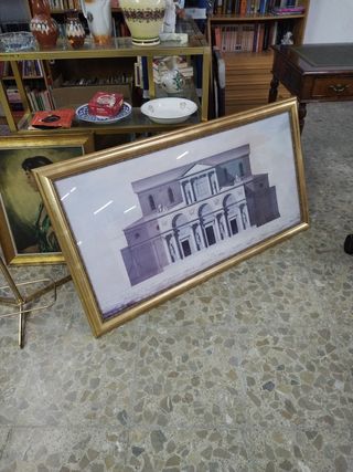 Cuadro antiguo - Dibujo arquitectónico
