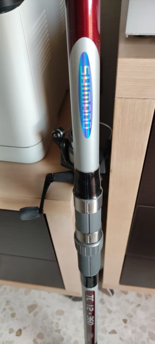 Caña Pesca Shimano y carrete de pesca Shimano