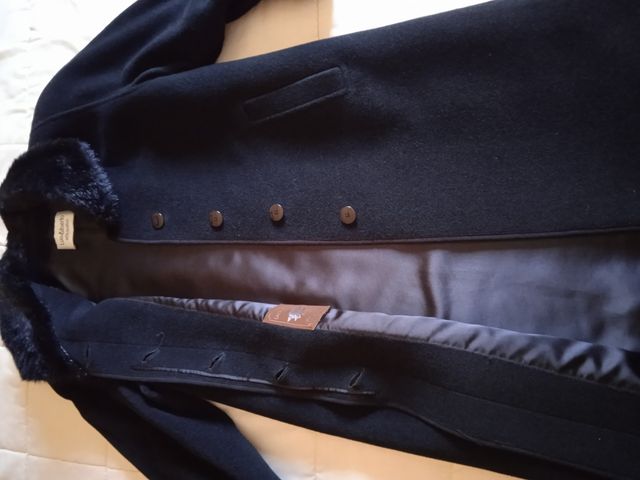 Abrigo Lana Cachemir Negro