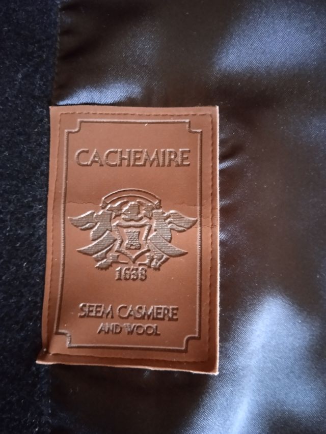 Abrigo Lana Cachemir Negro