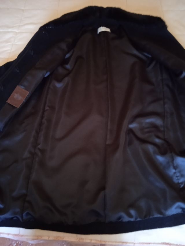 Abrigo Lana Cachemir Negro