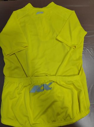 Maillot ciclismo amarillo talla  XS