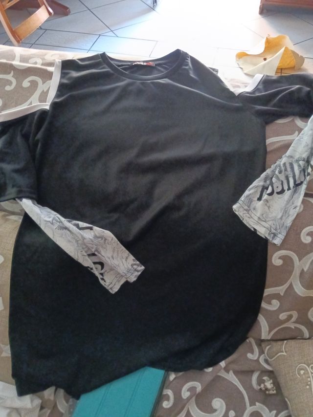 Vestito lungo nero-bianco