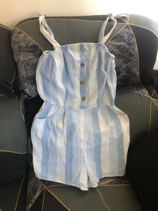 Mono rayas azul blanco s