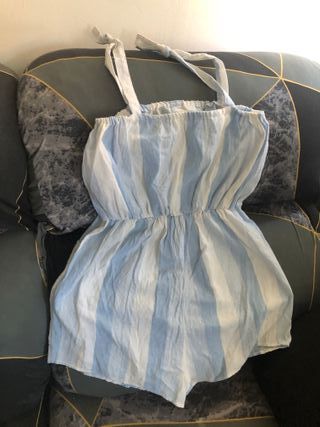 Mono rayas azul blanco s