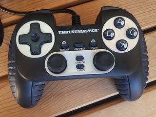 2 Controller PS2 (Sony, Thrustmaster) + Card 8 MB