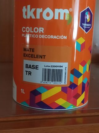 Pintura plástica mate Tkrom 1L