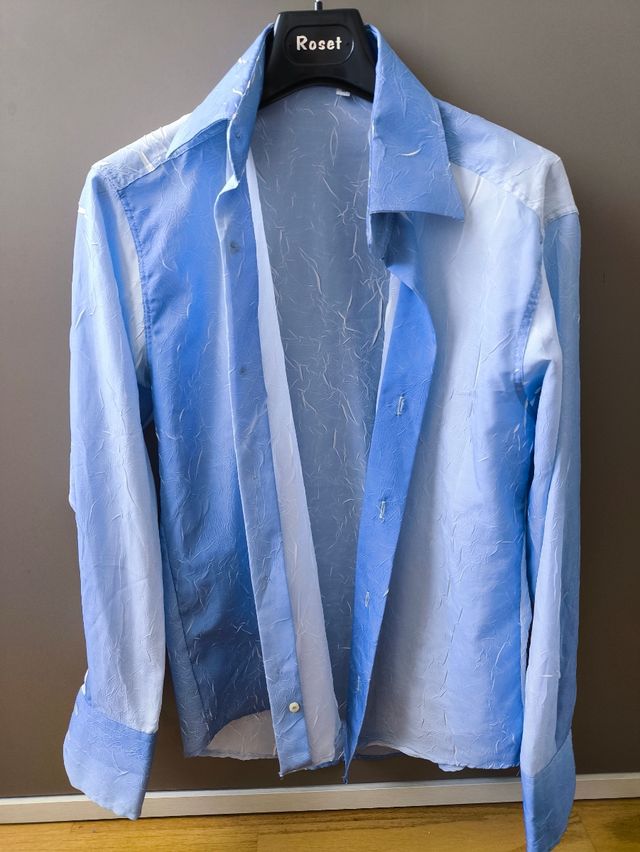 Camisa azul hombre - Manga Larga