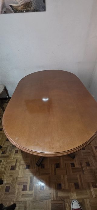 Mesa oval extensible madera