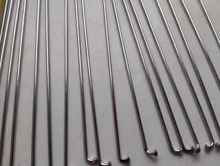 36 Radios motocicleta cromados 3x230mm