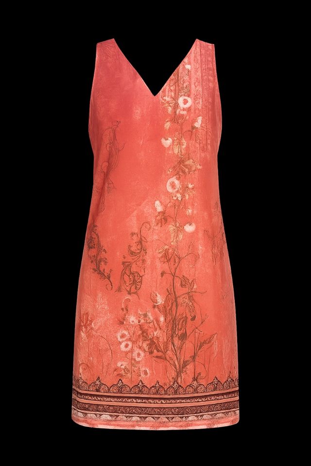 Vestido verano ligero rojo-naranja